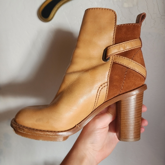 ACNE Studios Cypress Con Ankle Boots In Brown Leather Size 38 - Picture 4 of 16